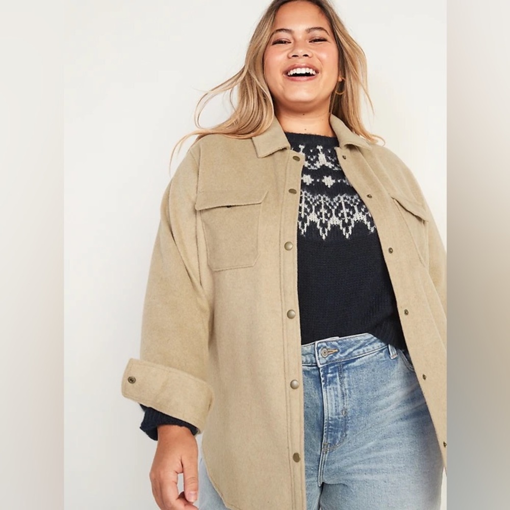 Soft-Brushed Utility Plus Shirt Jacket for Women | Old Navy